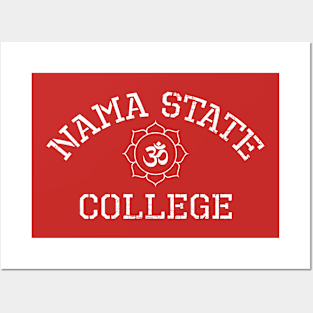 NAMA STATE COLLEGE Funny Namaste OM Lotus Posters and Art